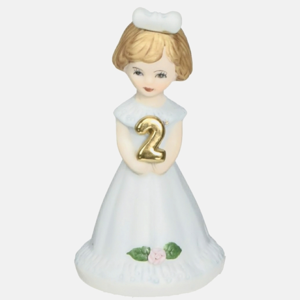 ENESCO Growing Up Birthday Girl Age 2 Porcelain Figurine